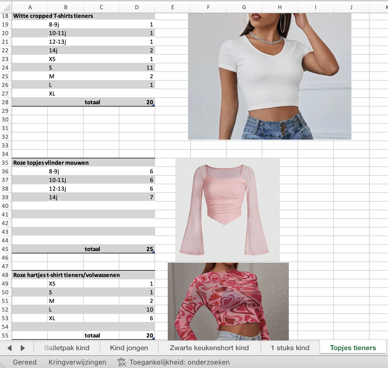 Inventaris in excel beheren